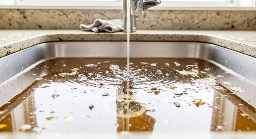 clogged sink